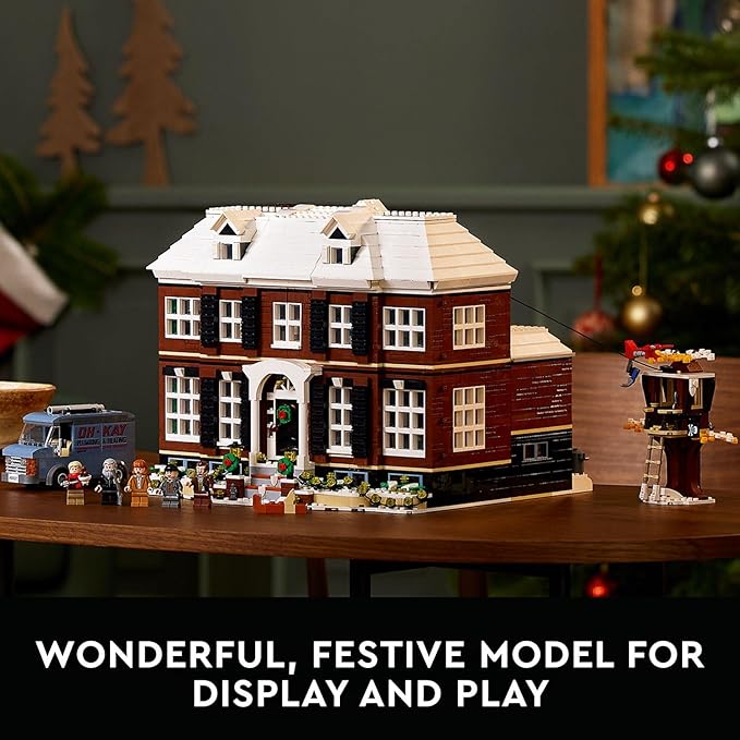 LEGO Ideas Home Alone McCallisters' House Building Set for Adults - Collectible Movie Model Kit for Office or Bookshelf Decor - Gift for Christmas - W/ 5 Minifigures - 21330