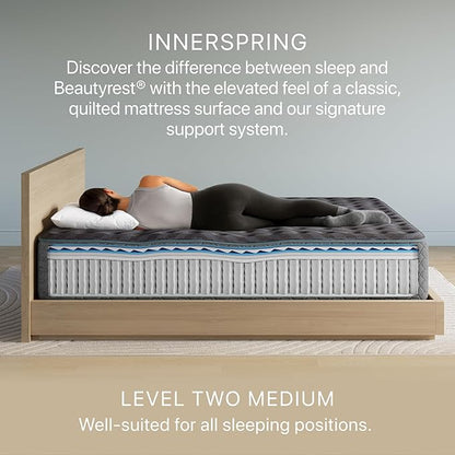 Beautyrest Days End Medium 14" Mattress - Twin XL - Cooling Tech, Supportive Durable Pocketed Coils, Pressure Relief, Motion Separation; 100 Night Sleep Trial and 10 Year Warranty
