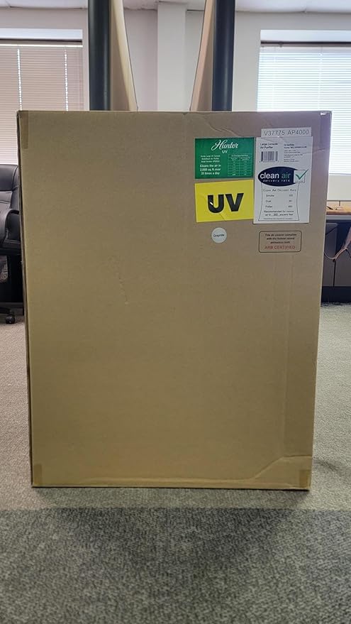 Hunter HP850 Air Purifiers for Home Large Room and Bedroom. True HEPA Air Purifier for Pets, Odors, Allergens, Smoke, Dust. UV Value Bundle w/Extra Filter, Cleans 2585 Ft² per hour. Graphite