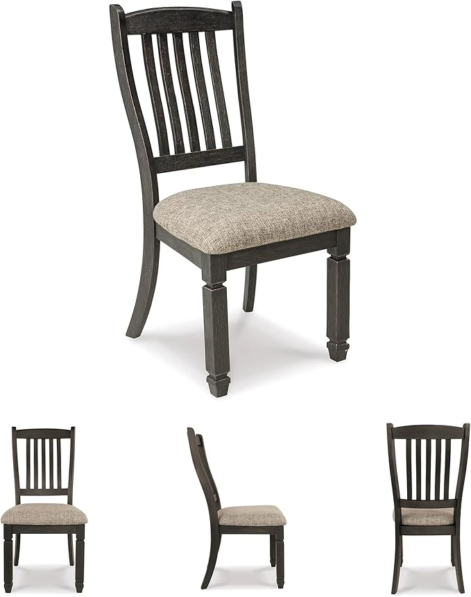 Signature Design by Ashley Tyler Creek 19.25" Dining Room Upholstered Chair, 2 Count, Antique Black