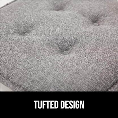 GORILLA GRIP Slip Resistant Tufted Chair Cushions, No Ties Required, Memory Foam Pads for Dining Room Kitchen Table, Office, Rocking Chairs, Plush Seat Cushion Pad, Home Decor, Set of 4, 16x17, Gray