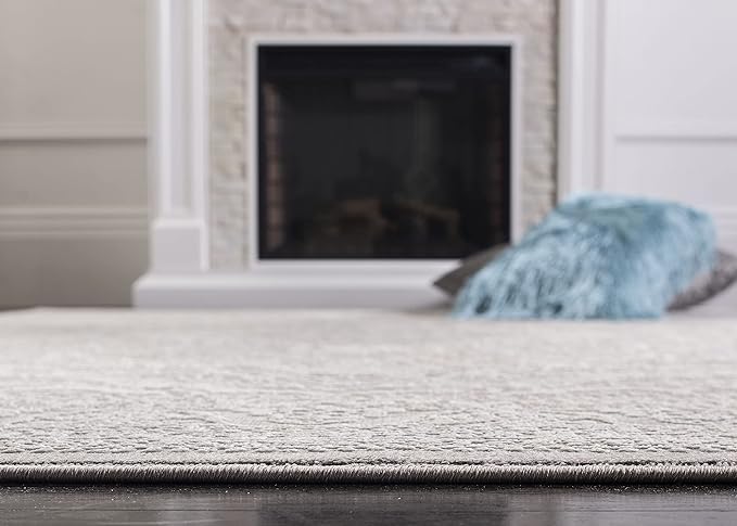 SAFAVIEH Reflection Collection Runner Rug - 2'3" x 6', Light Grey & Cream, Non-Shedding & Easy Cleaning, Ideal for Living Room, Bedroom (RFT668G)