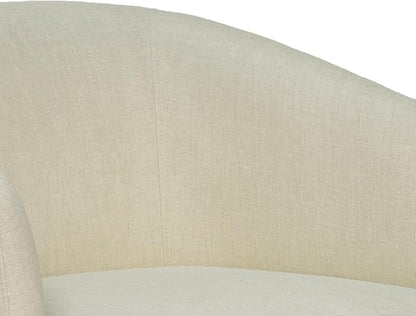 MINCETA Accent Chair,Modern Swivel Chairs for Living Room and Bedroom Reading with Wood Base,Performance Fabric in Beige