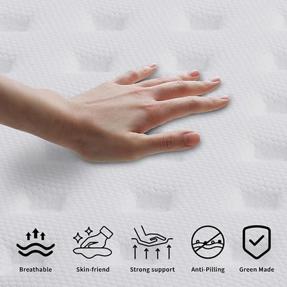 King Mattress, 12 Inch Hybrid Memory Foam Mattress in a Box, Cooling Gel for Pressure Relief & Back Pain Support, CertiPUR-US Certified, Medium Firm Bed, Fiberglass Free, Breathable Comfort Sleep