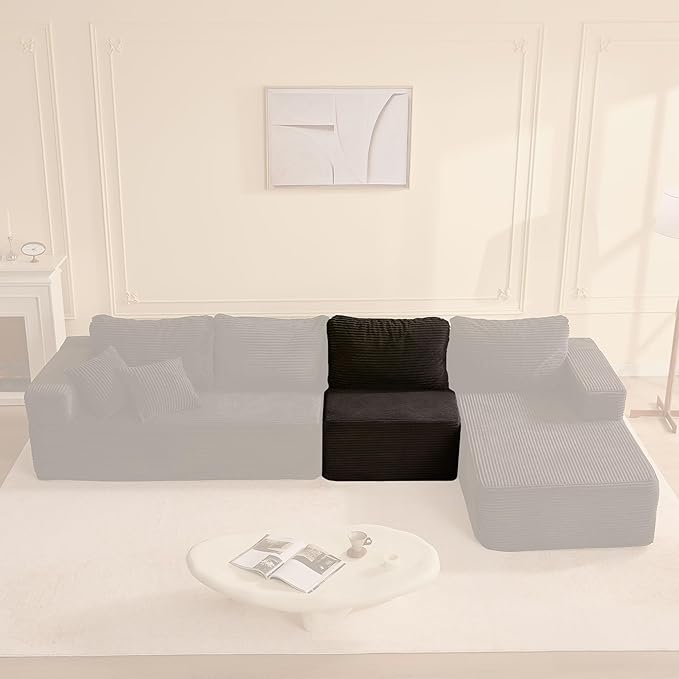 Cozy Single Seat, Comfortable Seating, No Assembly Required, Black