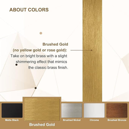 ANDY STAR Gold Bathroom Mirrors for Over Sink, 24x48 InchBrushed Gold Wall Mirror, Square Metal Framed Vanity Mirror -Modern Clean Design with Superior Stainless Steel Frame