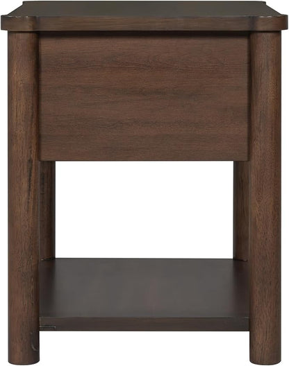 Christopher Knight Home Zeri Bedroom Nightstands Set of 2, Wood Nightstand with Drawers, Small Bedside Table Set of 2, End Table for Living Room, Multipurpose Storage Cabinet, Light Gray + Walnut