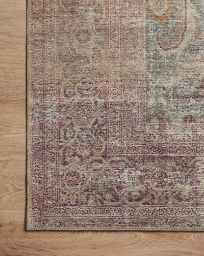 Loloi Amber Lewis Georgie Collection GER-03 Jade/Sunset 5'-0" x 7'-6", .19" Pile Height, Area Rug