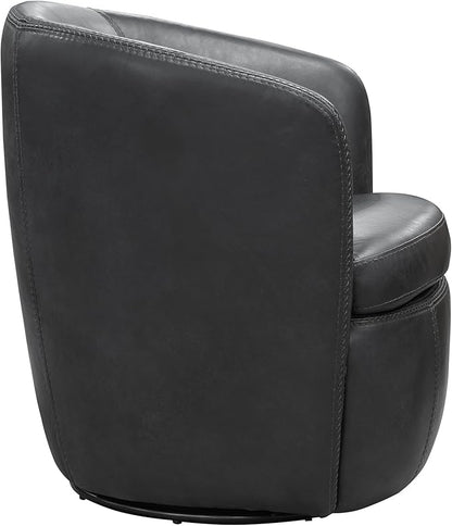 Parker Living Barolo - Vintage Slate 100% Italian Leather Swivel Club Chair