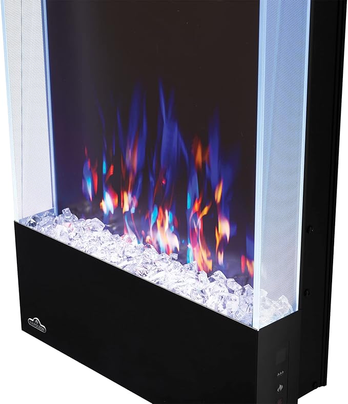 Napoleon Allure 38 inch Vertical Wall Mount Electric Fireplace - Black, NEFVC38H