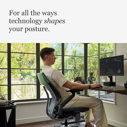 Steelcase Gesture Office Chair - Ergonomic Work Chair with Wheels for Carpet - Comfortable - Intuitive-to-Adjust for Desk - 360-Degree Arms - Tangerine Orange Fabric