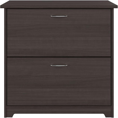 Bush Furniture Cabot 2 Drawer Lateral File Cabinet in Heather Gray, Home Office Chest for Letter, Legal, and A4-size Document Storage