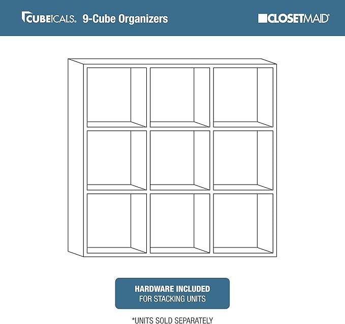 ClosetMaid 4105 Cubeicals Organizer, 9-Cube, Dark Cherry