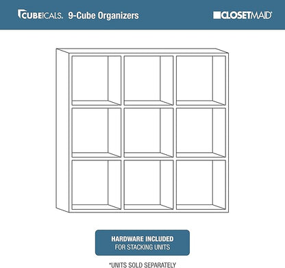 ClosetMaid 4105 Cubeicals Organizer, 9-Cube, Dark Cherry