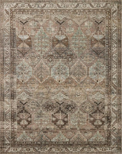 Loloi Amber Lewis Billie Collection, Clay & Sage 5'-0" x 7'-6" Area Rug – Antique & Distressed Accent Rugs for Living Room, Bedroom, Entryway & Hallway, No Shed High Traffic Area Home Decor Rug