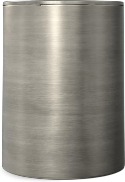 SIMPLIHOME Corbin Industrial 16 Inch Wide Metal Side Table in Antique Silver, Fully Assembled, For the Living Room and Bedroom