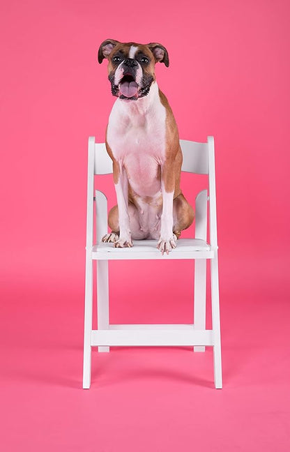 Flash Furniture Hercules™ Series Folding Chair - White Resin - 1000LB Weight Capacity Comfortable Event Chair - Light Weight Folding Chair