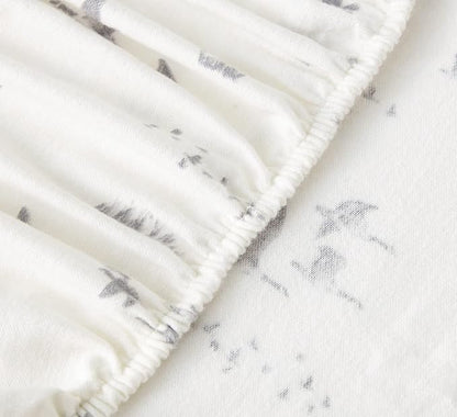 Eddie Bauer - Flannel Sheets King Size, Anti-Pilling & Wrinkle Resistant Cotton, Touchably Soft for All-Season Comfort - Bed Sheets with Matching Pillowcases & Fitted Sheet (Geese Meadow Yellow)
