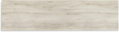 Signature Design by Ashley Bellaby Farmhouse 4-Piece Entertainment Center for TVs up to 69" with Adjustable Shelves, Whitewash