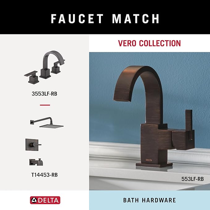 Delta Vero (1-Pack) Toilet Paper Holder Venetian Bronze Tissue Roll Holder for Bathroom Organization and Storage Single Post Toilet Tissue Holder Wall Bathroom Accessories 77750-RB