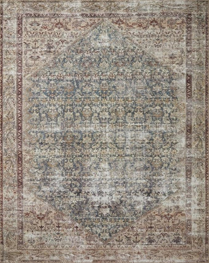 Loloi Amber Lewis Georgie Collection GER-04 Teal/Antique 10'-0" x 14'-0", .19" Pile Height, Area Rug