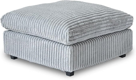 Modular Sectional Couches for Living Room, Comfy Cloud Couch Ottoman, Plush Deep Seat Sleeper Sofa with Removable Cover, Gray