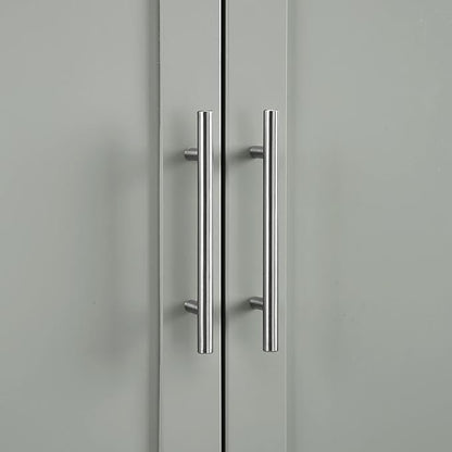 Crosley Furniture Savannah Tall Pantry Storage Cabinet with Shelves, Kitchen, Dining, or Laundry Room, Gray