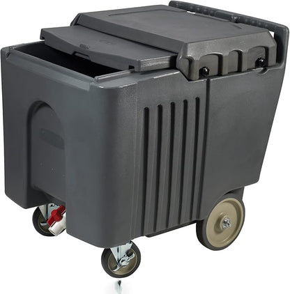 Winco Insulated Portable Commercial Ice Caddy with Lid, 125 Pound Capacity