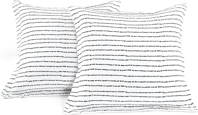 Lush Decor Hygge Geo Reversible 5 Piece Comforter Set, Full/Queen, Black & White
