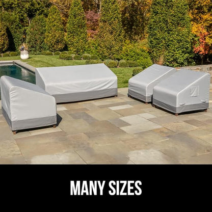 GORILLA GRIP Waterproof Large Outdoor Patio Sofa Cover, 90 Inch, Adjustable Furniture Covers Sets for Winter, Keep Cushions Dry, Protects from Sun, Snow, Rain, Windproof, UV Coated, 1 Pack