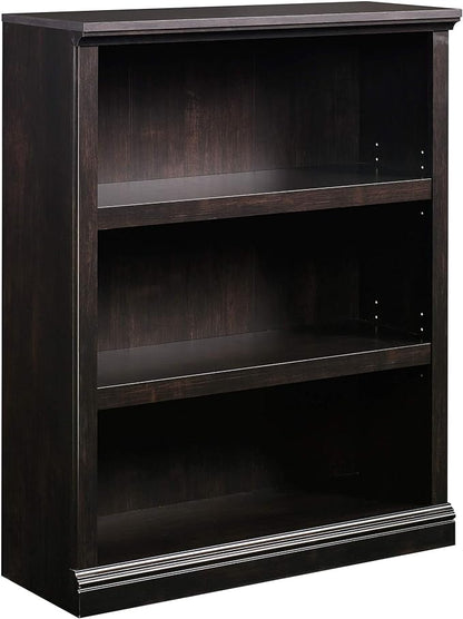 Sauder 3 Tier Book Shelf Wooden Bookcase Multipurpose Bookshelf for Home Office, Living Room, in Estate Black