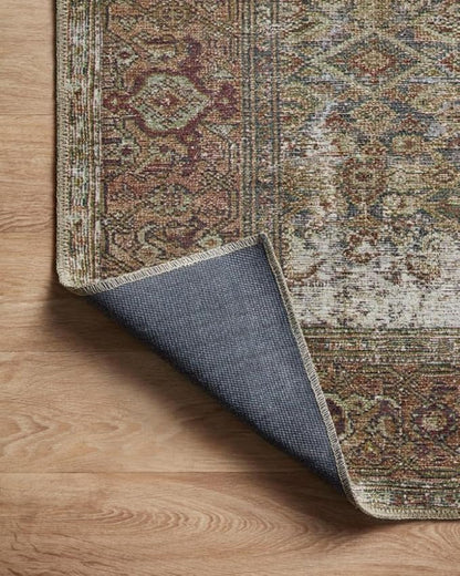 Loloi Amber Lewis Georgie Collection GER-07 Moss/Salmon 2'-6" x 7'-6", .19" Pile Height, Runner Rug