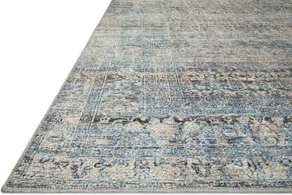 Loloi Amber Lewis Billie Collection BIL-05 Denim/Blush 2'-6" x 9'-6", 0.19" Thick Runner Rug