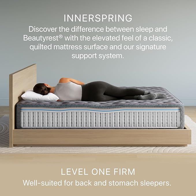 Beautyrest Prime Dream Firm 13" Mattress - Cal King - Durable Pocketed Coil, Support, Pressure Relief, Cooling, Motion Separation; 100 Night Sleep Trial and 10 Year Warranty