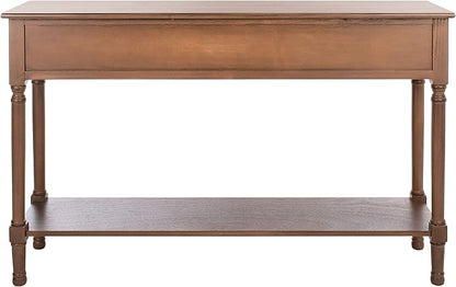 SAFAVIEH Home Collection Peyton Brown 3-Drawer Lower Shelf Console Table CNS5705C