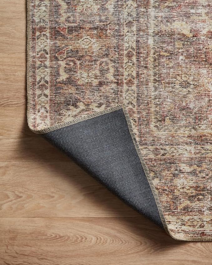 Loloi Amber Lewis Georgie Collection GER-06 Bordeaux/Antique 7'-6" x 9'-6", .19" Pile Height, Area Rug