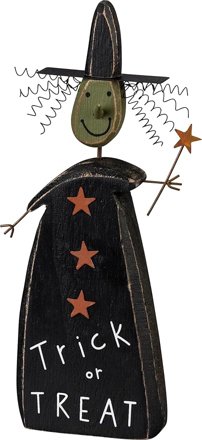 Primitives by Kathy Halloween Tricky Witch Chunky Sitter