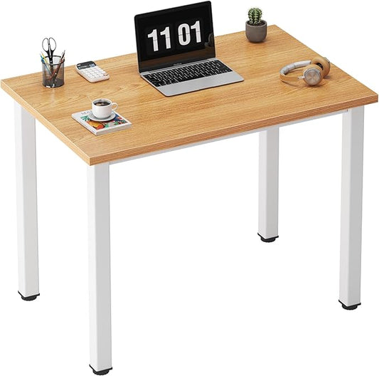 Need Computer Desk - 31.5 Inch Office Writing Work Study Kids Student Teacher Home Bedroom Table for Small Space, Teak