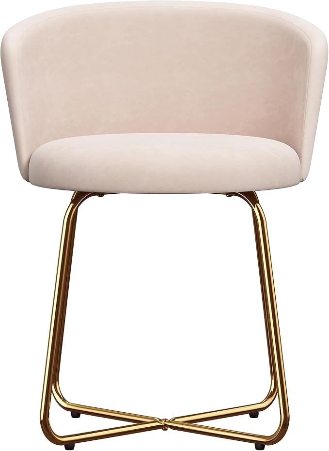Hillsdale Marisol Metal Vanity Stool for Makeup Room or Bathroom, Gold