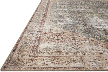 Loloi Amber Lewis Georgie Collection GER-04 Teal/Antique 2'-6" x 12'-0", .19" Pile Height, Runner Rug