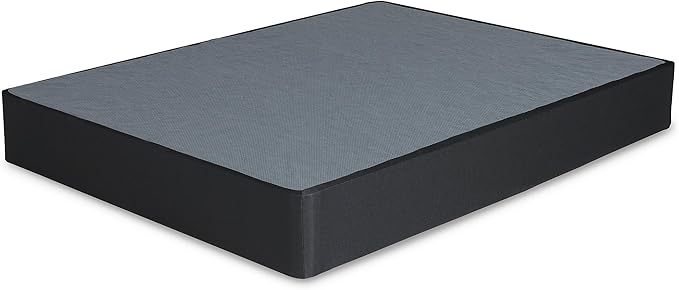 Signature Design by Ashley 10" Mattress Box Spring with Metal Foundation, Sturdy and Durable, Ready to Assemble, Parts and Tools Included, Cal King, Removable Black Fabric Cover