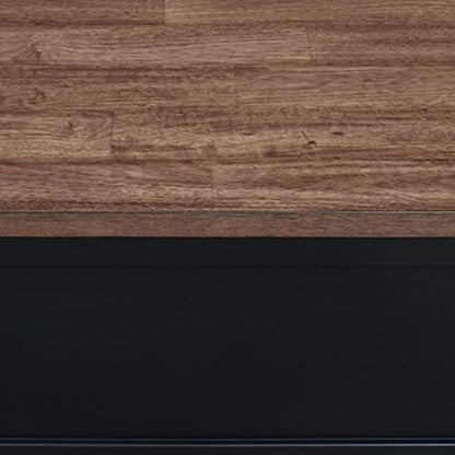 Signature Design by Ashley Wildenauer Farmhouse 1-Drawer End Table with Lower Shelf and USB Ports, Light Brown & Black