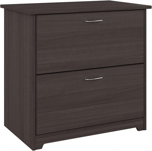 Bush Furniture Cabot 2 Drawer Lateral File Cabinet in Heather Gray, Home Office Chest for Letter, Legal, and A4-size Document Storage