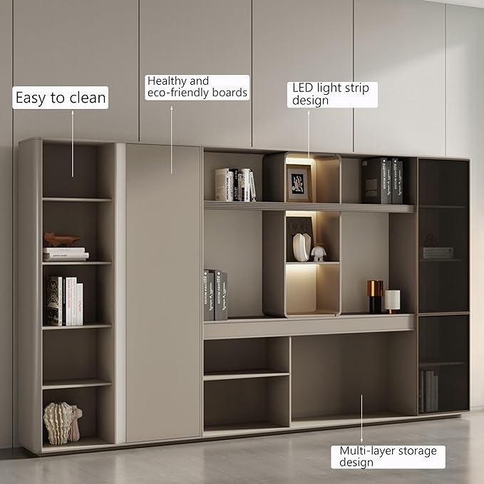 L Shaped Executive Desk, 118.1 inch Large Executive Computer Desk Set Drawers and Lockable, Power Socket and USB Port Storage, Without Desk or Computer Chair (Filing Cabinet)