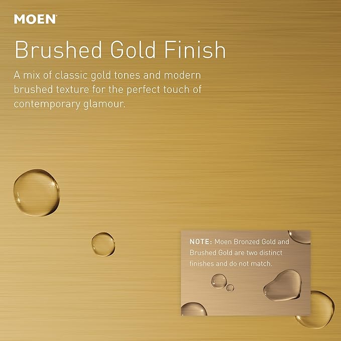 Moen YB0564BG Colinet 4-Light Dual-Mount Bath Bathroom Vanity Fixture with Frosted Glass, Brushed Gold
