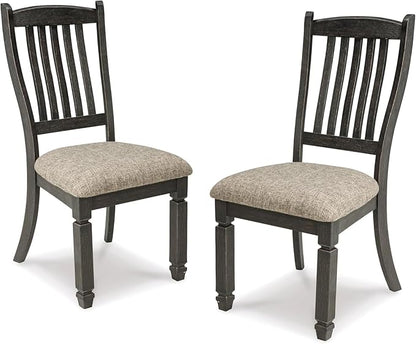 Signature Design by Ashley Tyler Creek 19.25" Dining Room Upholstered Chair, 2 Count, Antique Black