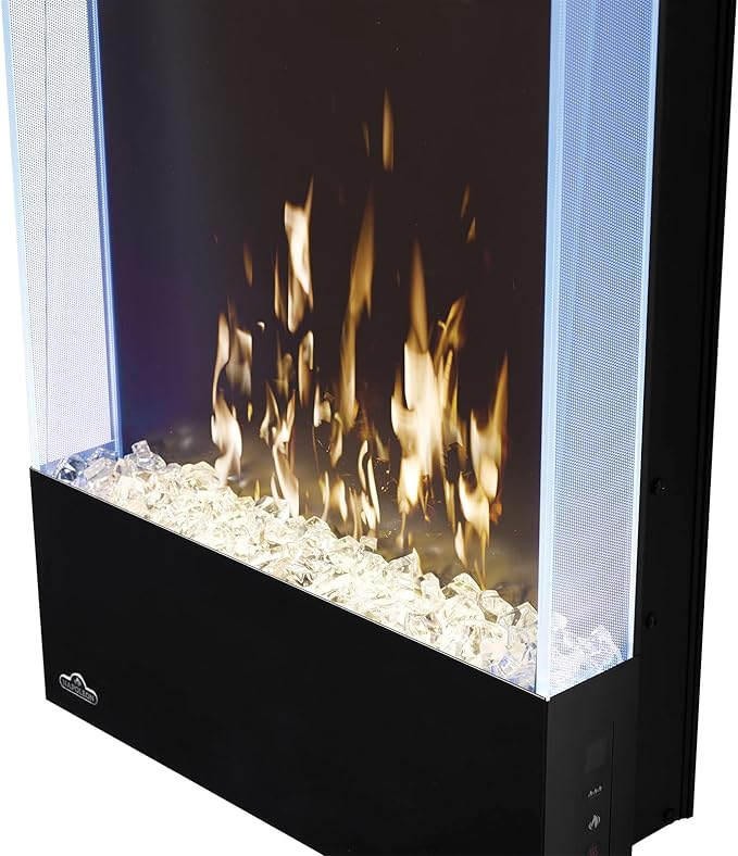 Napoleon Allure 38 inch Vertical Wall Mount Electric Fireplace - Black, NEFVC38H