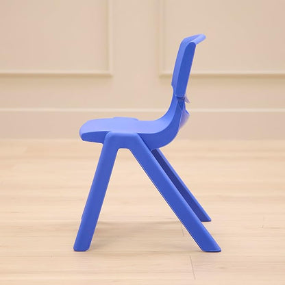 Stackable School Chairs, 12", Kids Furniture, Blue, 10-Pack
