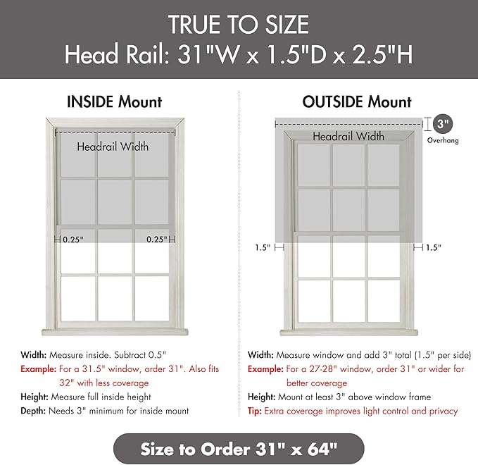 Madison Park Galen Cordless Roman Shade, 31"W x 64"H, Sheen Grey – Room Darkening, Thermal Insulated, Energy Efficient Window Blind with Subtle Sheen Basketweave Fabric for Privacy