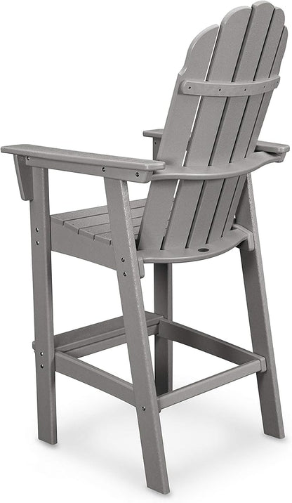 POLYWOOD® Vineyard Curveback Adirondack Bar Chair in Pacific Blue